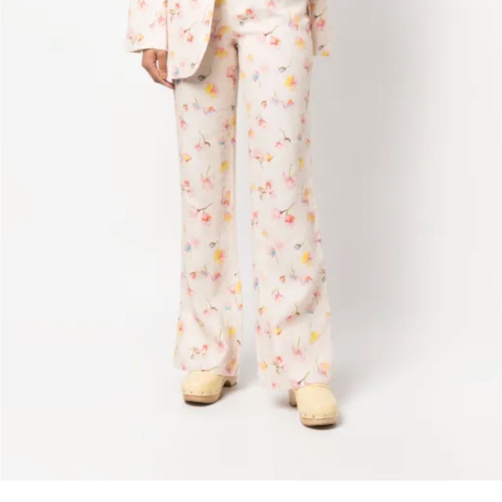 Zadig & Voltaire vanilla Floral Wide Leg Pants